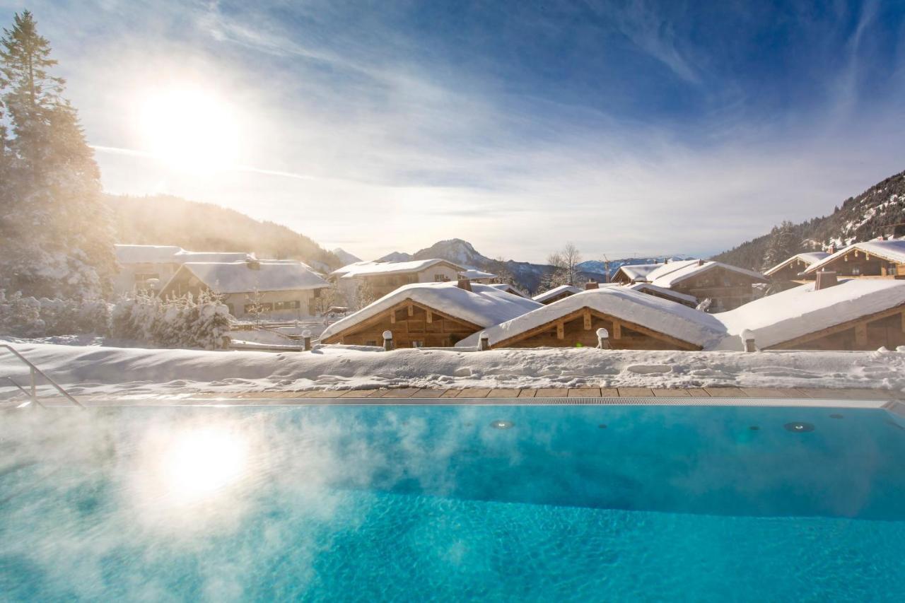 Alpin Chalets Oberjoch - Luxus Unterkunft Mit Privatem Spa Und Zugang Zu 3000 Qm Spa Panoramahotel Oberjoch Bad Hindelang Exterior photo